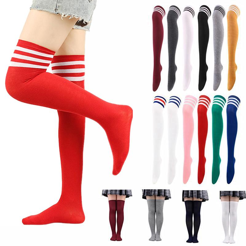  Tất Dệt Kim Sọc Qua Đầu Gối Cho Nữ Tất Dài Cao Đến Đùi Bốt Dài Thích Hợp Cho Mùa Xuân Và Mùa Thu Quần Tất 1 Đôi < FDD > 