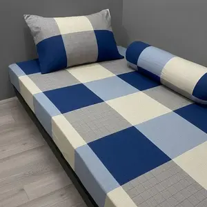 sprei set | sprei aesthetic  90-200 x200 satu set  | karet anti geser |set sarban sargul |katun halus adem | Sarung Bantal | Kain halus| Bed