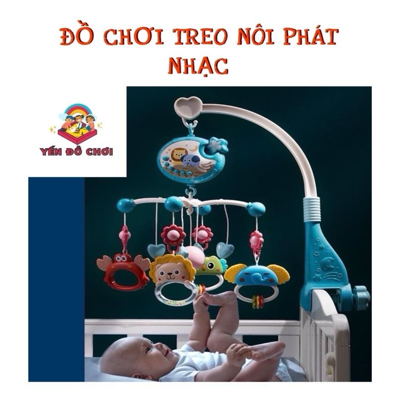 Tặng pin Đồ chơi treo nôi cũi cho bé kết hợp 3 in 1 kèm hộp âm nhạc cho bé sơ sinh xoay 360 dùng cho nôi cũi đầu giường thang nằm ngang.