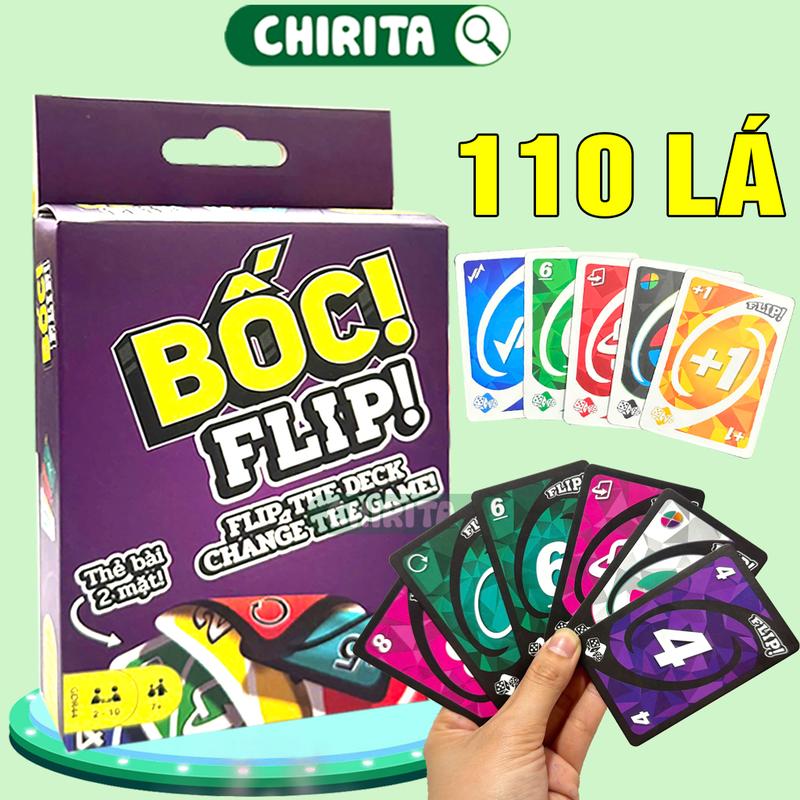 Bài UNO FLIP 110 Lá 2 Mặt Khác Nhau Chirita
