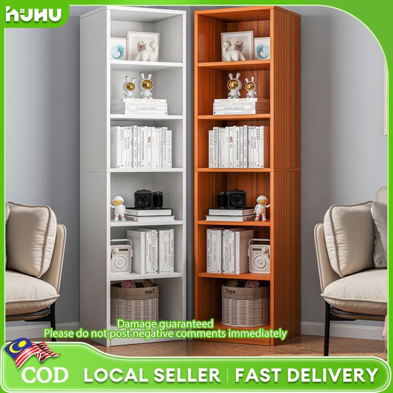 HUHU-6 Layers Wooden Bookcase Multipurpose Rack Display Case - TikTok ...