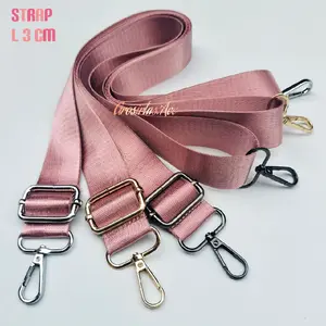 Poliyester Tali Tas Selempang L 3 cm kaitan Panjang | Tali pengganti tas Pink
