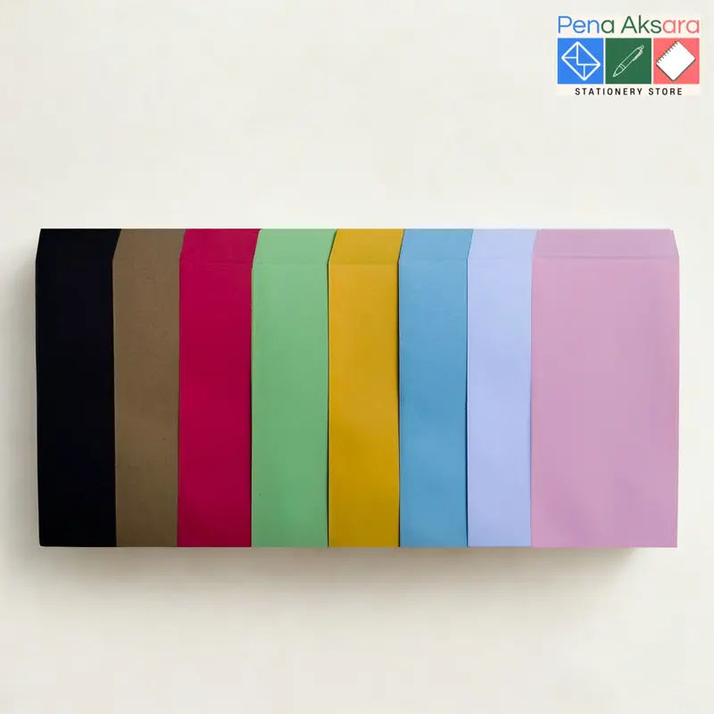 Isi 10 Amplop Panjang / Angpau Warna Amplop Uang / Amplop Lebaran / Amplop Imlek / Angpau Lebaran / Angpau Imlek 1