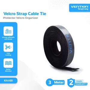 Vention Kabel Velcro Strap TIE Reusable Cable Ties Winder Protector Velcro Organizer Velcro Strap 3 Meter - KAABI