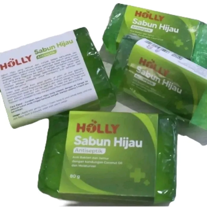 HOLLY SABUN HIJAU ANTISEPIK ANTI BAKTERI ANTI JAMUR SABUN GATAL Soap Mandi Kelapa