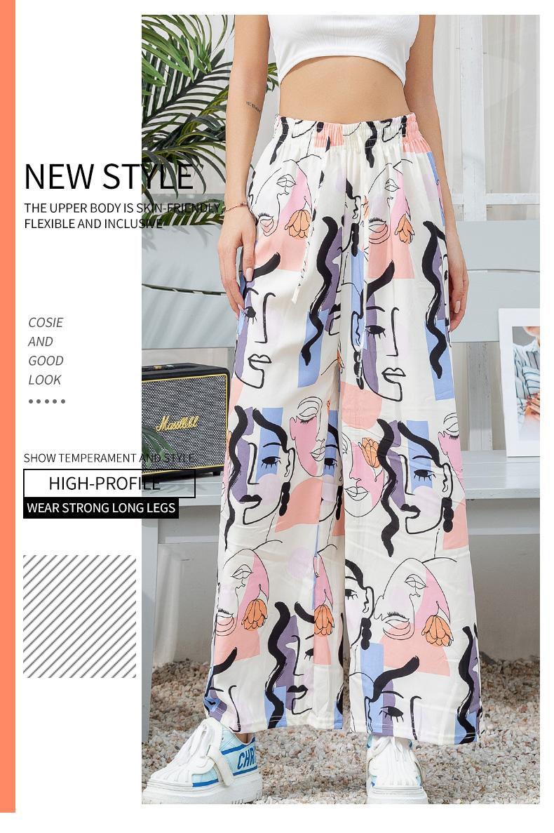Product Introduction of fat Women pants casual high waist wide leg comfortable plus size loose pants counter quality brand Fit Trouser Womenswear Bottom Soft Belt Day Elastic Lingerie 11