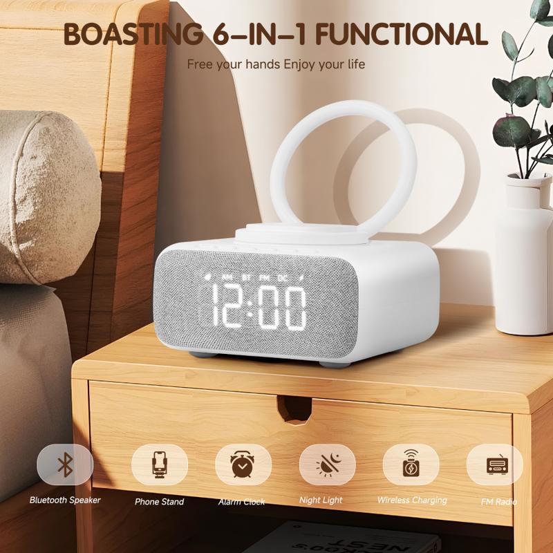 Product Introduction of Smart Alarm Clock Snooze Function Charging Station Radio Alarm Clock ， Alarm Clock Bluetooth Speaker Mains Operated Digital Alarm Clock without Ticking 28