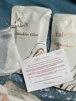 Product Review of (GET 2 PCS) Sabun Glasskin Glow Bar Soap by The Falsya Beauty Pencerah Membersihkan Memudarkan Kotoran Kulit Hitam dan Kusam Perawatan Mencerahkan Punggung Tangan from s**a 0