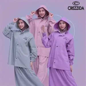 JAS HUJAN SETELAN JAKET ROK WANITA TERBARU CREZZIDA