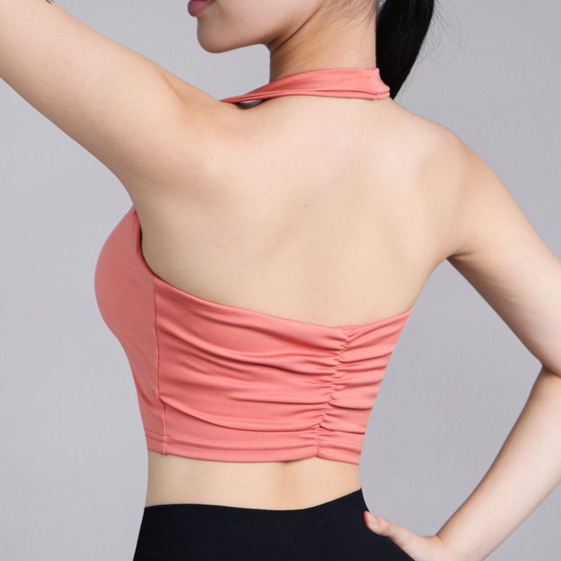 Áo Bra Nữ Cổ Yếm Nhún Sau Lưng Tập Gym, Tập Thể Dục, Yoga, Zumba,Thể Thao Thỏa Mái, Thoáng Mát EVASPORT [ MUA 3 TẶNG 1 TẤT] Top