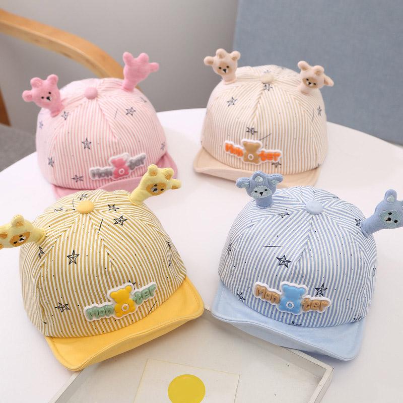 Mũ Lưỡi Trai Trẻ Em, Thiết Kế Móng Vuốt Gấu Dễ Thương, Phong Cách Hoạt Hình, Thích Hợp Cho Trẻ Em, Mũ Mỏ Vịt, Tất Cả Các Mùa, Làm Bằng Bông, Vành Ngắn, Mũ Bóng Chày, Cho Bé Trai Và Bé Gái, Tấm Che Nắng Ngoài Trời, Màu Trơn Có Thể Điều Chỉnh, Mũ Lưỡi Trai