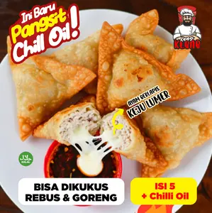 PANGSIT AYAM KEJU LUMER CHILLIE OIL ISI 5 HALAL CEMILAN FROZEN X KANGKEBAB