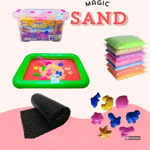 Mainan Edukasi Pasir ajaib anak satu set 1Kg  Packing Buble dan Dus