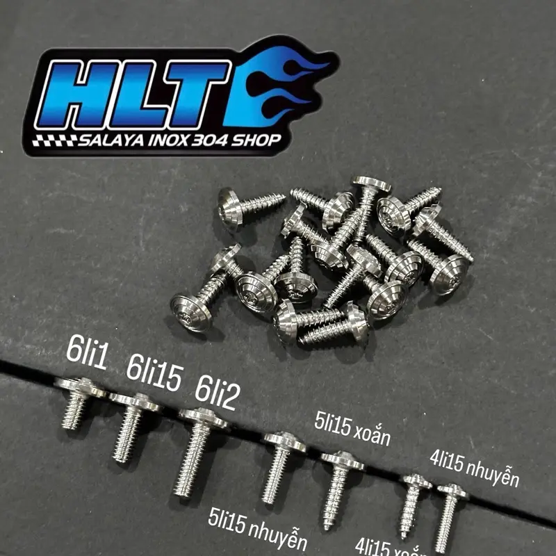 (3 Mẫu) Ốc SALAYA Inox 304 Size 4li 5li 6li Gắn Dàn Áo Chất Lượng Không Rỉ Sét (HLT)