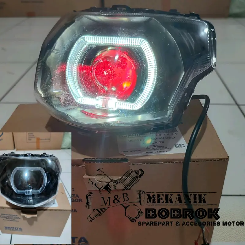 Biled Lampu Depan Vega ZR Full Set Reflektor Tinggal Pasang Super Terang 2