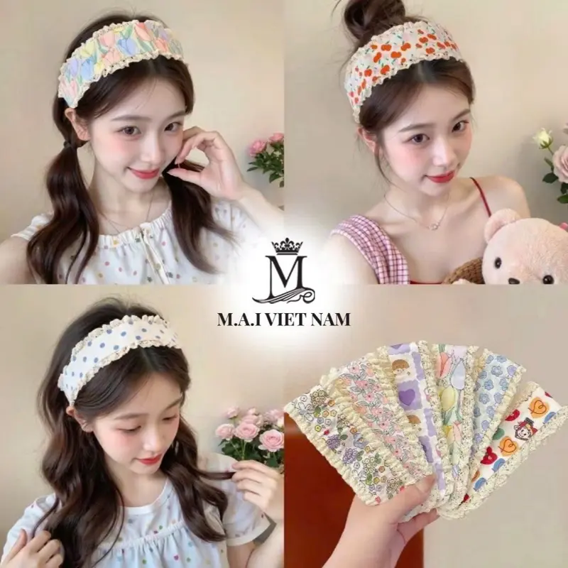 Băng Đô Dán Tóc Nhiều Hoạ Tiết Dễ Thương