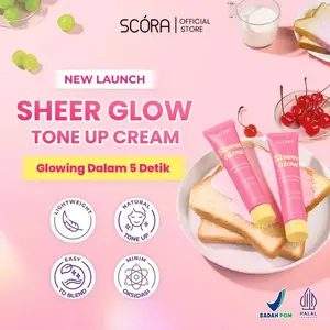 [ SIAP KIRIM ] SCORA Sheer Glow Tone Up Cream 30 Gr