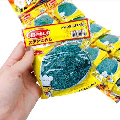 Jaring Sabut Cuci Piring Super Bersih - Bahan NYLON Hijau - 40gr jala  cuci 3