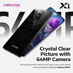 ADVAN X1 Mediatek Helio G100 8GB+8GB/128GB Layar 6.78" FHD+ Refresh Rate 120Hz Kamera 64MP Baterai 5000mAh Fast Charging Android 14 Smartphone Gaming Chipset Handphone