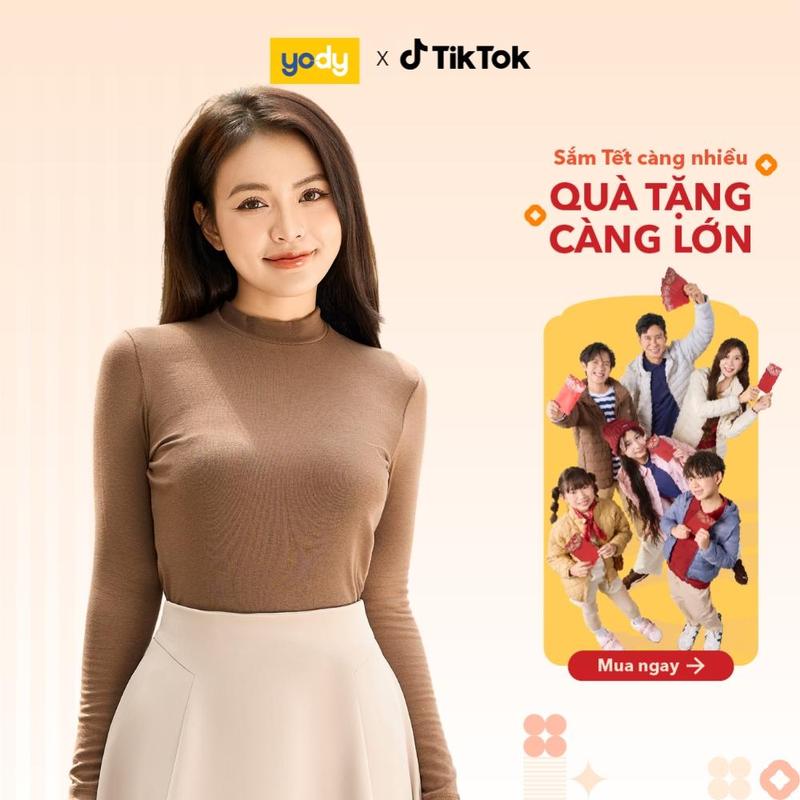  YODY Áo Thu Đông Nữ Giữ Nhiệt Cổ 3cm ATN7007 -WCTL25F027 