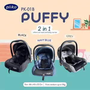 CARSEAT MURAH NEW BABY CARRIER PLIKO PK-01B PUFFY W/CANOPY +SPACEBABY SB-1655