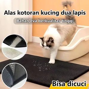 Keset Pasir Kucing  Pet Litter Mat Foldable Double Layer EVA / Karpet Kucing Anti Pasir