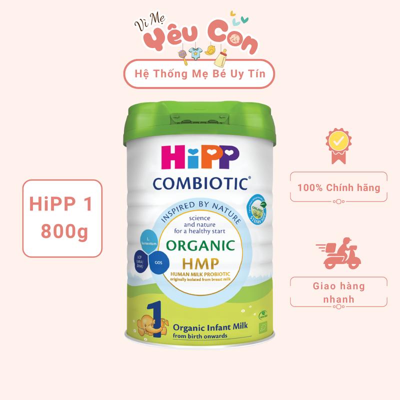 Sữa HiPP Organic Combiotic Số 1 - 800g - Chính Hãng - Date xa - Nhập Khẩu từ Đức - Hệ Thống Mẹ&Bé Yêu Con