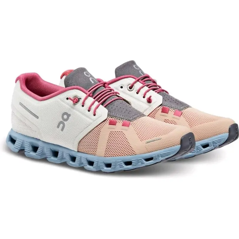 On cloud on 5 ice prairie pink/blue-sepatu lari wanita 2