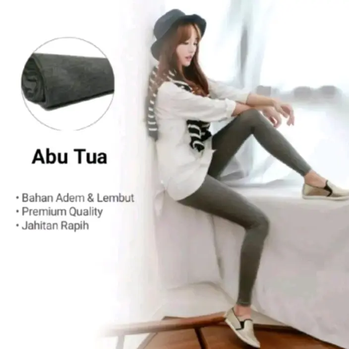LEGGING PANJANG BAHAN KAOS/LEGING WANITA SOFT RAYON PREMIUM DEWASA 4