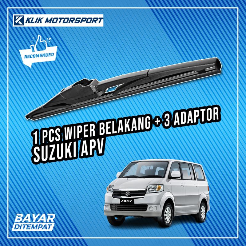 Wiper Kaca Belakang Mobil  - SUZUKI APV - Rear Wiper Karet Kaca Belakang Mobil Model OEM GRATIS 3 Adaptor 1
