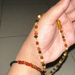 Kalung amber bayi Baroque 4 mm - [HARGA TERJANGKAU] - (NO POUCH & BOX)