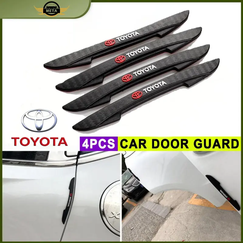 [Meta] 4pcs Pelindung Pintu mobil Door Guard Protection Toyota Mobil Pintu Anti Tabrakan Strip Car Karbon sticker  cutting 0