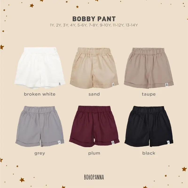 CHINOS BOBBY PANT PBohopanna B102 / B73 / Celana Chinos Anak Pendek Unisex Polos Katun 5