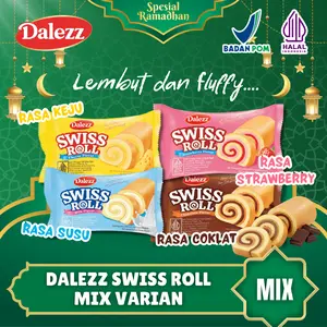 [KARTINI DAY SALE] 15 Pcs + 5 Pcs Dalezz Gulung Lembut Aneka Rasa Coklat Strawberry Susu Dan Keju HALAL dan sudah BPOM