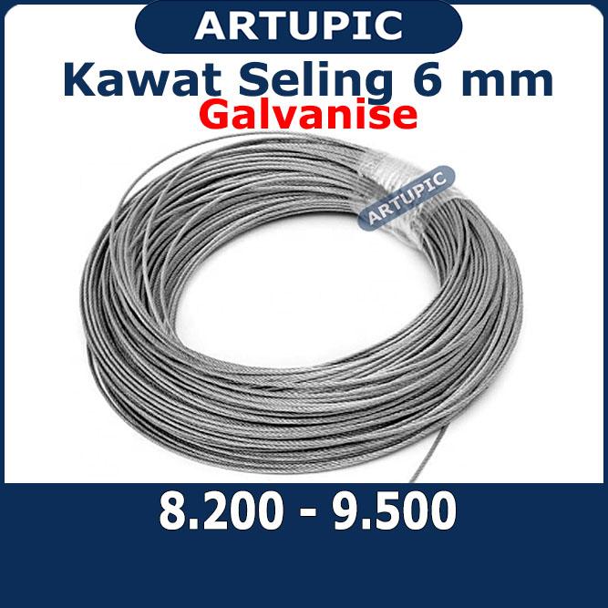 Gambar Kawat Seling 6 mm Kawat Selling Sling Baja Galvanise Wire Rope 6mm dari Artupic Peralatan Peternakan Kota Tangerang Selatan Tokopedia
