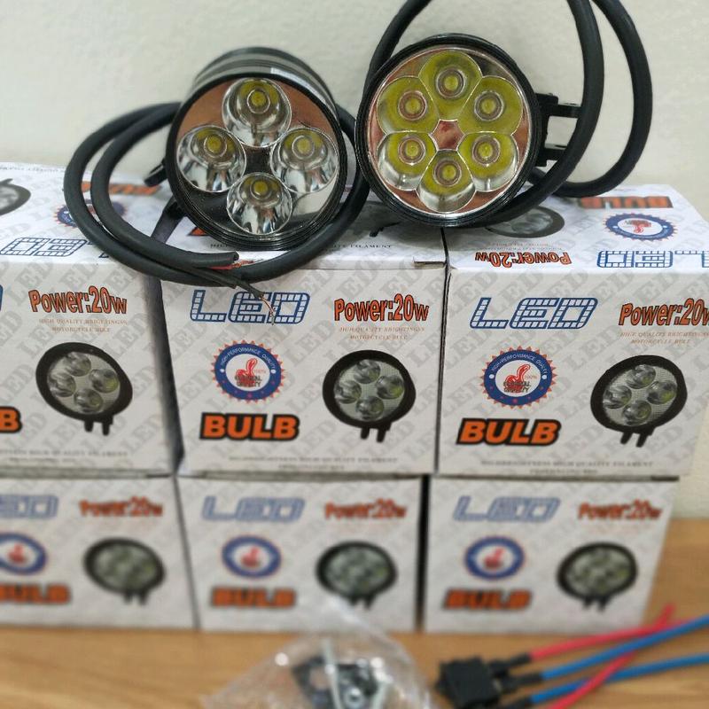  Bóng trợ sáng L4 và L6 lắp cho các dòng xe điện 12V và 48V Đèn Pha  Có chế độ đèn nháy  