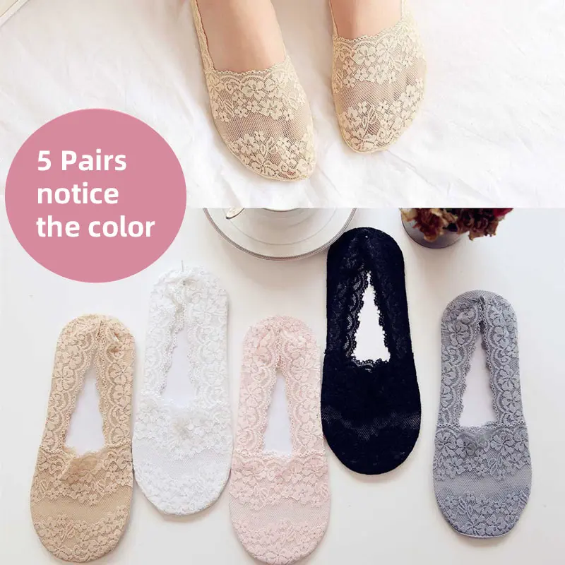 Women's Lace Boat Socks Breathable Socks