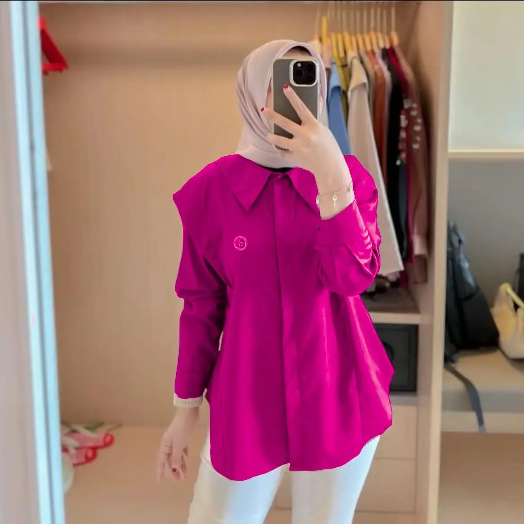Tiara Blouse Kemeja Wanita Terbaru | Atasan Wanita Kekinian | Kemeja Rayon Premium Adem | Kemeja Wanita Oversize | seira id
