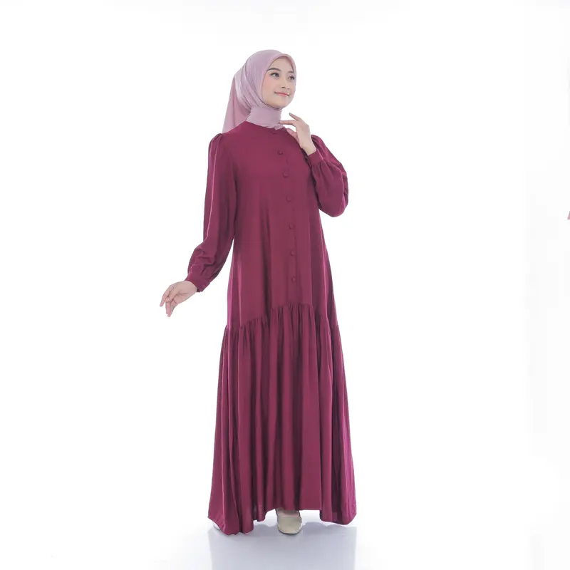 Dress Lunna Dress Mahaira Premium Bahan Polo Linen Katun Premium Dress Wanita Muslim Dewasa Mewah  Pesta Elegant Gamis Kondangan Gaun Hitam Rayon Midi Navy Remaja Panjang Crinkle Basic Airflow 5