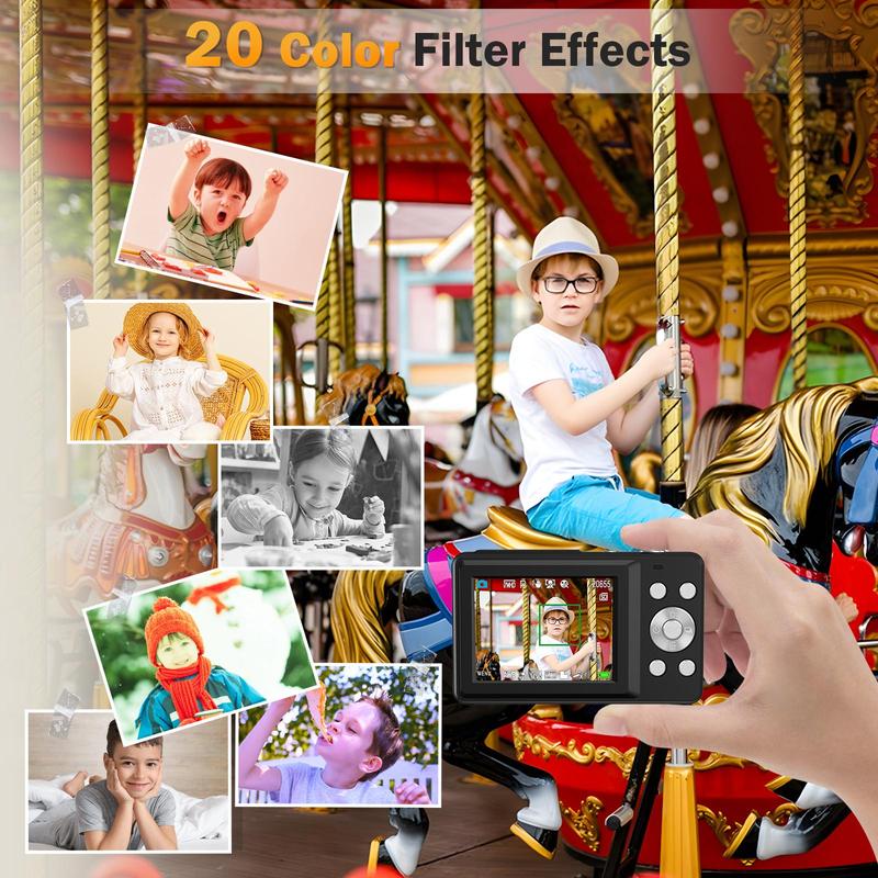 44MP Photo & 16X Digital Zoom Digital Camera, 1080P Digital Camera with 32GB Memory Card, Easy Operation & Portable Camera 7