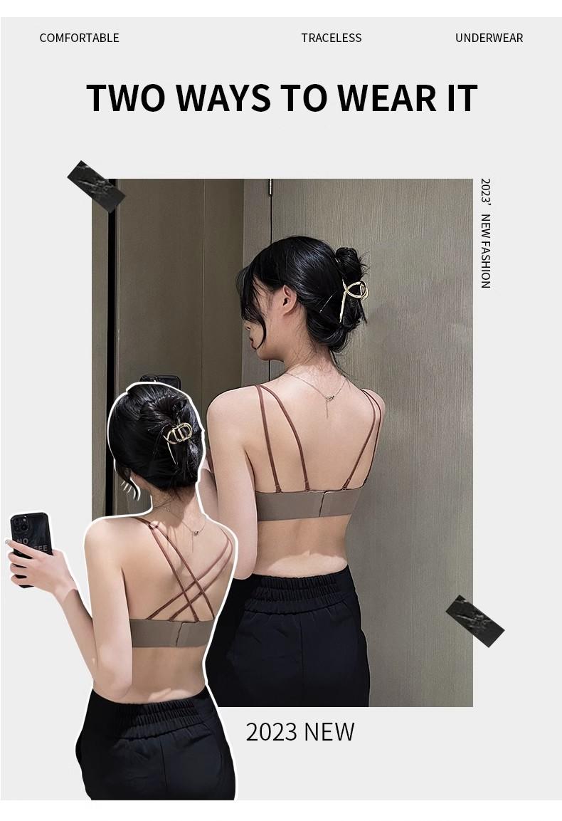 Product Introduction of Sexy Cat Claw Cup Women's Underwear, Steel Ring Free, Traceless Spaghetti strap Sexy Bra Cotton Polyester Plain Floral Striped Polka Dot Lightly Lined Push Up 5