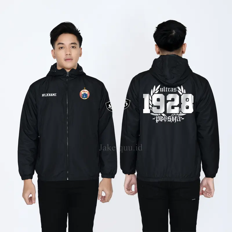 Jaket Parasut Tebal Custom Sablon DTF Bebas Custom Polos Bisa  Unisex Waterproof Logo Simple Keren 3