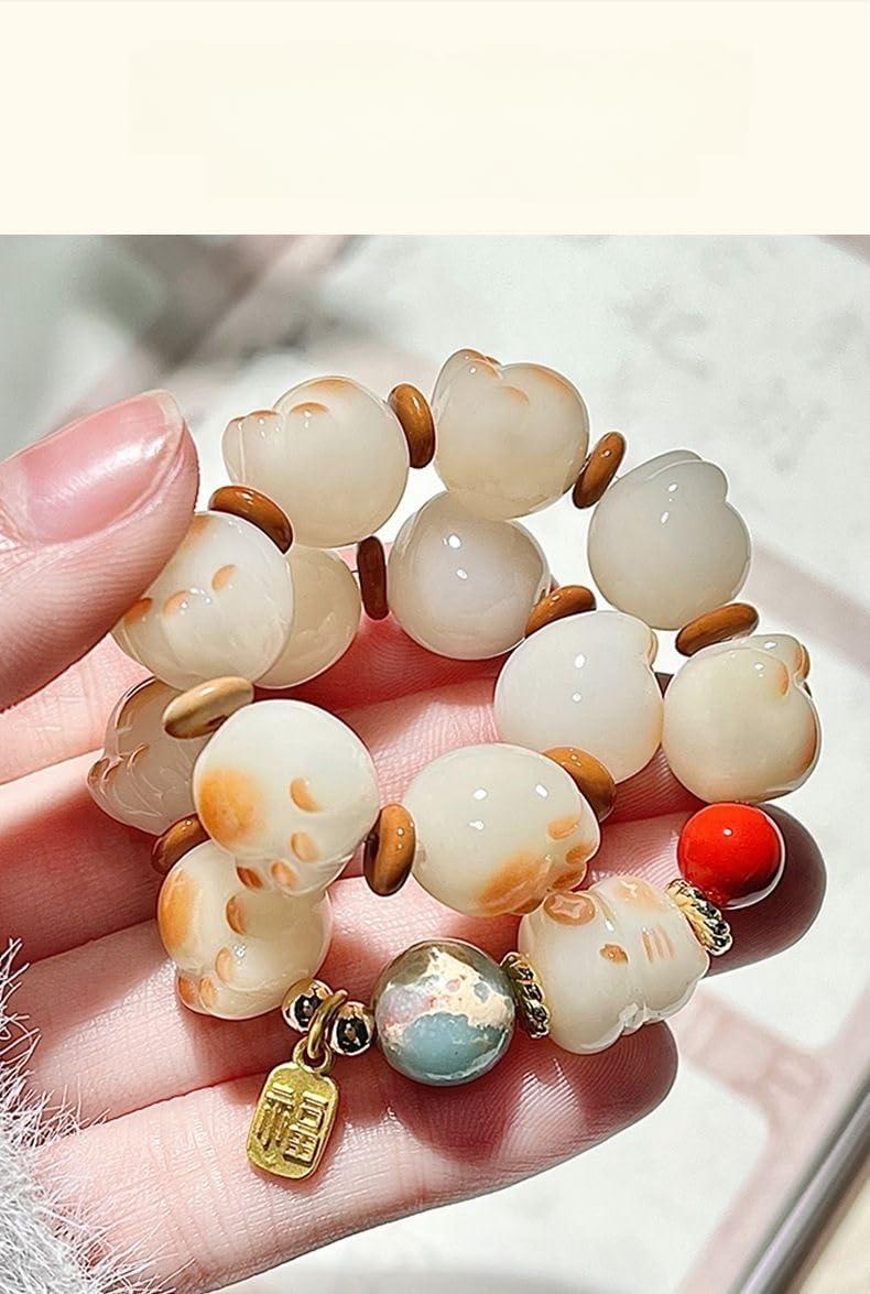 Product Introduction of Vòng Tay Mèo Tài Lộc, Thiết Kế Dễ Thương Bồ Đề, Vòng Tay Đính Cườm Dễ Thương, Vòng Tay Thiết Kế Chân Mèo 2