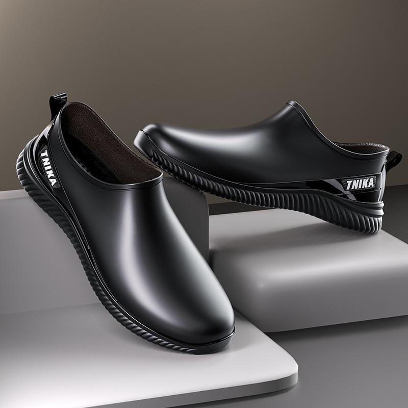 Giày Đi Mưa, Cổ Thấp, Ống Ngắn, Dành Cho Nam Giới, Thích Hợp Cho Mùa Hè, Lý Tưởng Cho Công Trường Xây Dựng, Giày Cao Su, Công Việc Nhà Bếp, Đi Chơi, Sử Dụng Hàng Ngày, Không Thấm Nước, Giày Đi Mưa, Giày Đi Nước