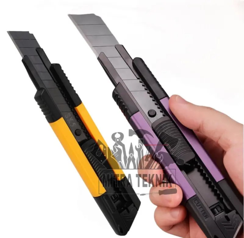 Maxsupe Pisau Cutter Bagus / Cutter Heavy Duty 18 mm SK5 Tajam Auto-lock / Alat Perkakas M-8744 1