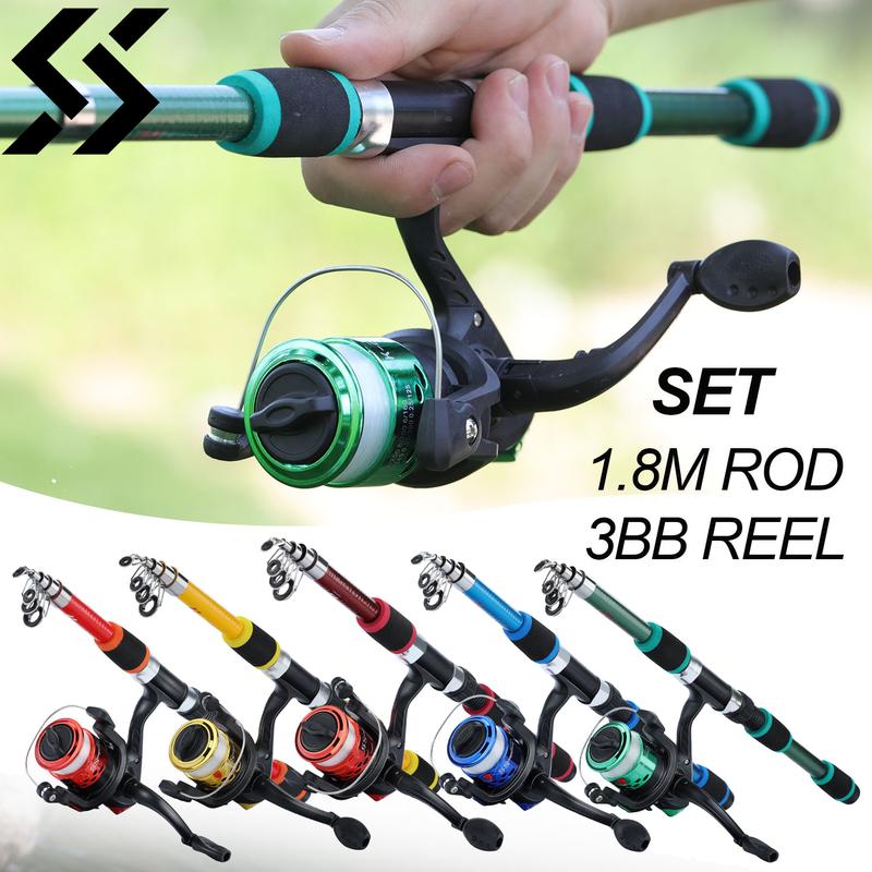 Bộ Cần Câu Cá Sougayilang Cần Câu Có Thể Gấp Gọn 6ft Và Bộ Cuộn Câu Đứng Cần Sợi Thủy Tinh Tay Cầm EVA Cần Câu Tỷ Lệ Bánh Răng 5.2: 1 Bộ Cần Câu Biển Cầm Tay Cho Trẻ Em Cho Mọi Vùng Nước Cần Câu Biển Và Bộ Cuộn Câu Đứng