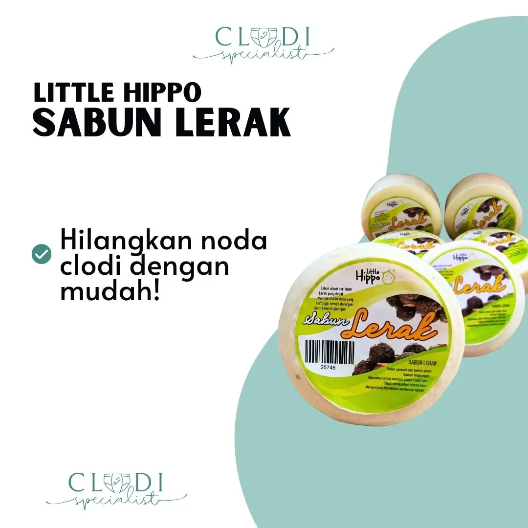 ORI Little Hippo Sabun Lerak Batang Ekonomis/ Detergen Popok Clodi