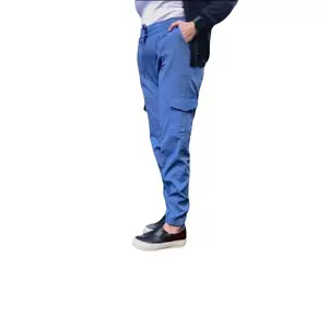 Celana Bawah Karet Panjang Kantong Samping - Warna Abu, Abu Tua, Mocca dan Abu Snow - Ukuran Setandar dan Jumbo Cargo  Nyaman Jogger Katun Navy Denim Kain Lembut Santai Biru serut Dewasa Army Pria Hitam