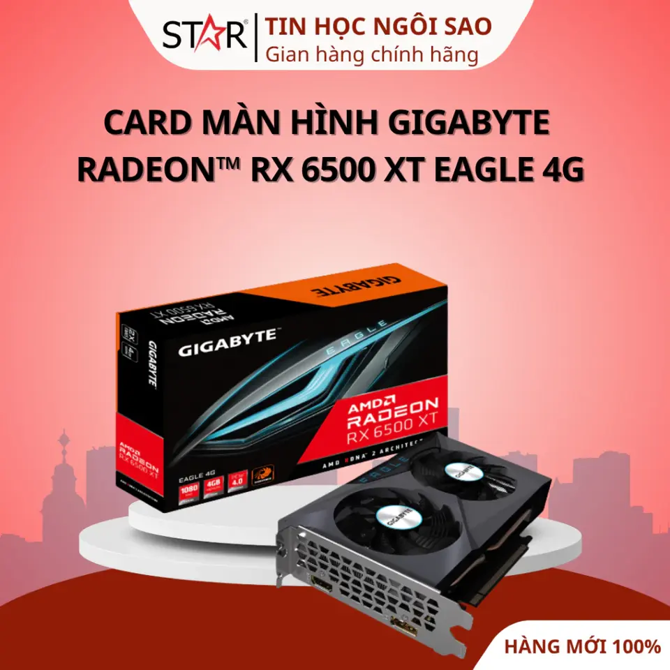 Card Màn Hình Gigabyte Radeon RX 6500 XT EAGLE 4G - Bảo hành 36 tháng