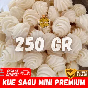 [ 250gr ] Kue Sagu Susu Mini / Kue Kering Semprit Bulat Punya Rasa / Camilan Snack Kiloan Murah